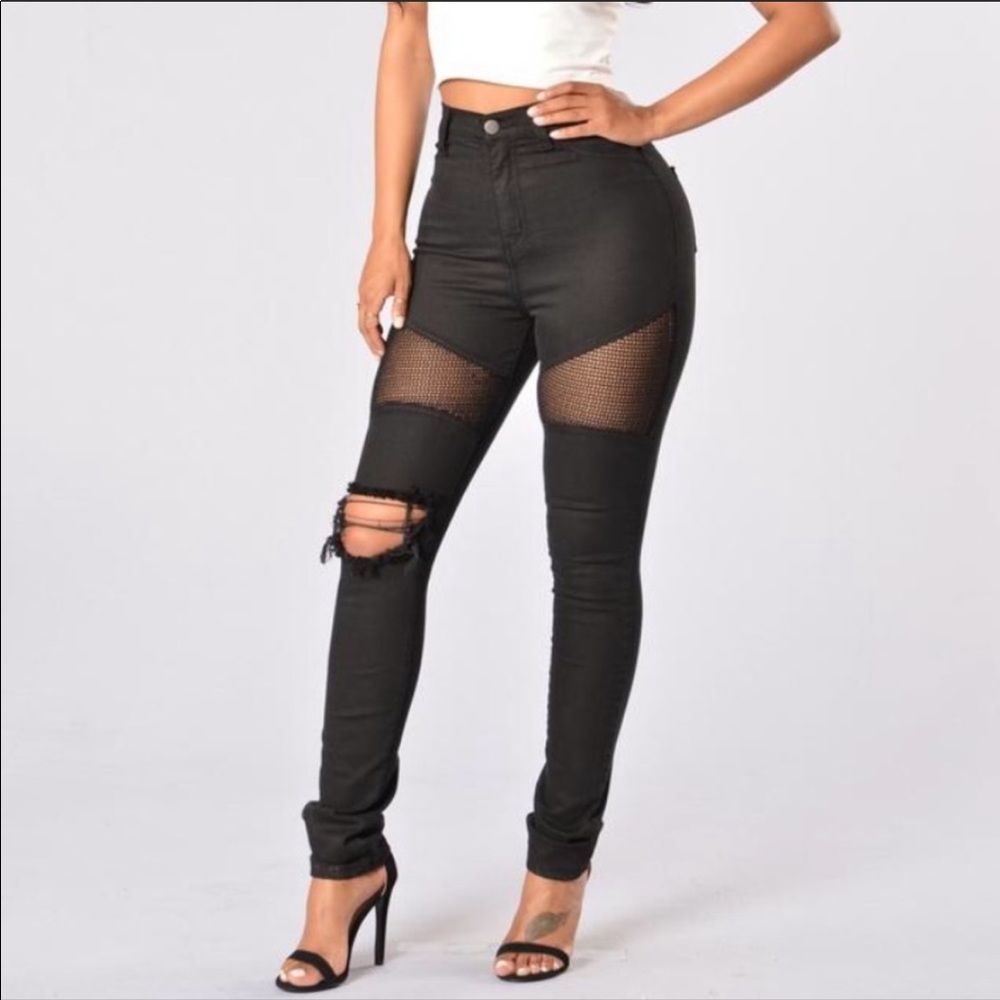 NWT Fashion Nova Midnight Assassin Black Jeans